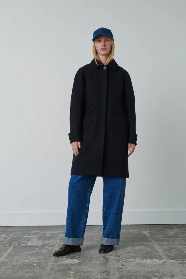 Women SIMBA COAT Navy Soeur Jackets and Coats