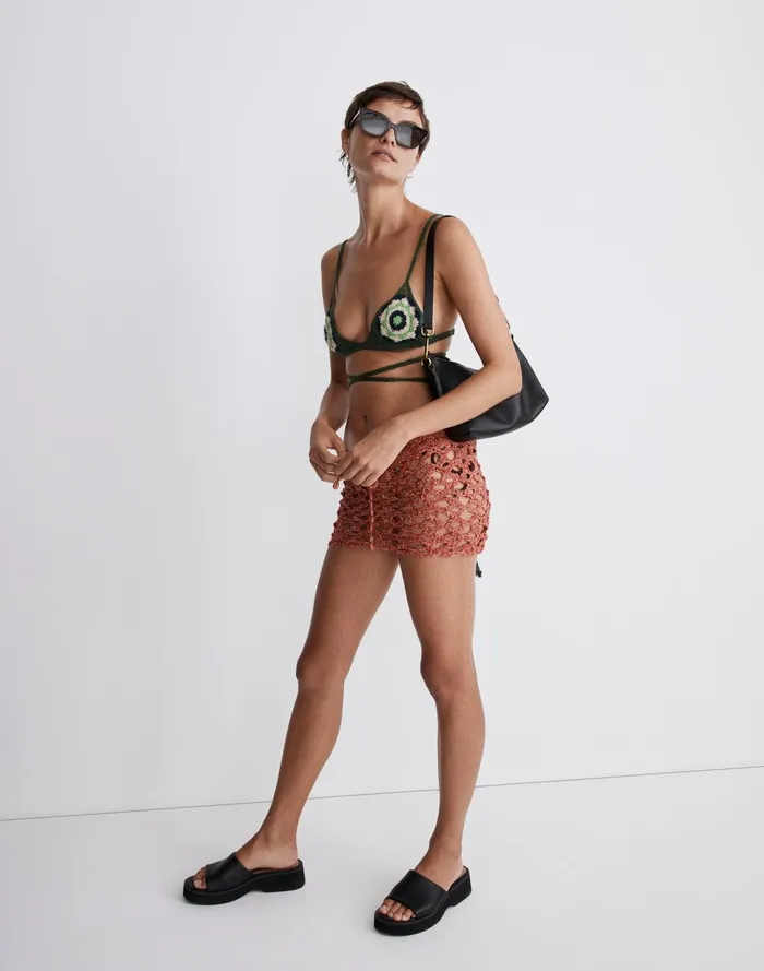 Women Skirts Madewell Agua Bendita Anay CoverUp Mini Skirt