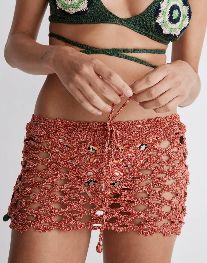 Women Skirts Madewell Agua Bendita Anay CoverUp Mini Skirt