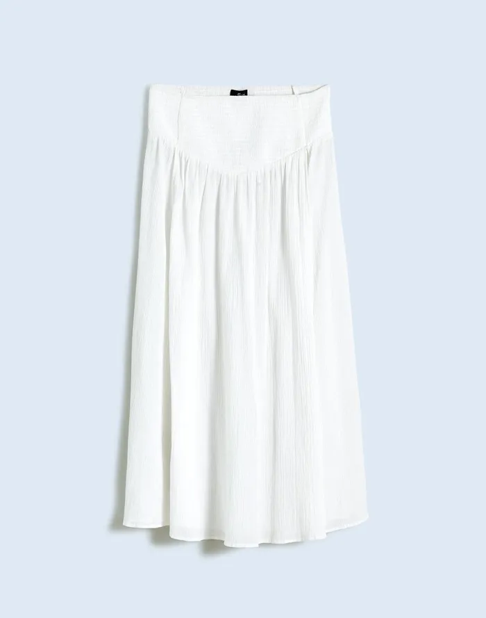 Women Skirts Madewell Crinkle Cotton Smocked Maxi Skirt