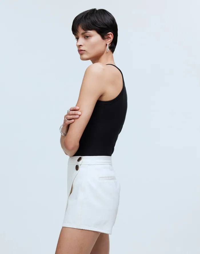 Women Skirts Madewell Denim Wrap Mini Skort