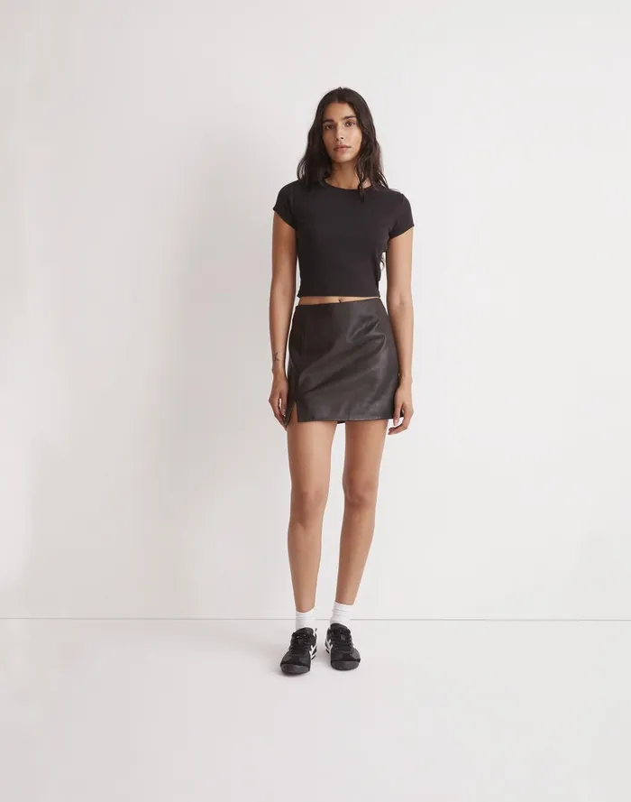 Women Skirts Madewell Leather Mini Skirt