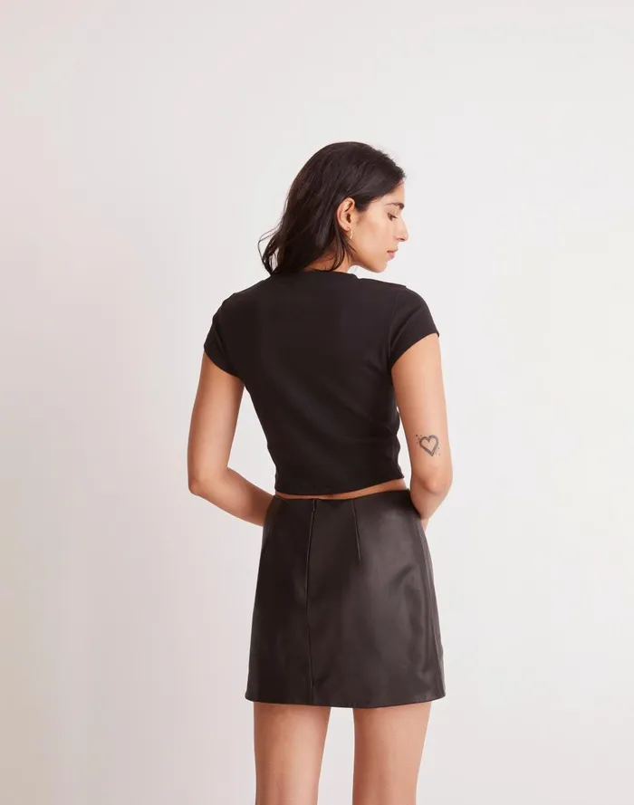 Women Skirts Madewell Leather Mini Skirt