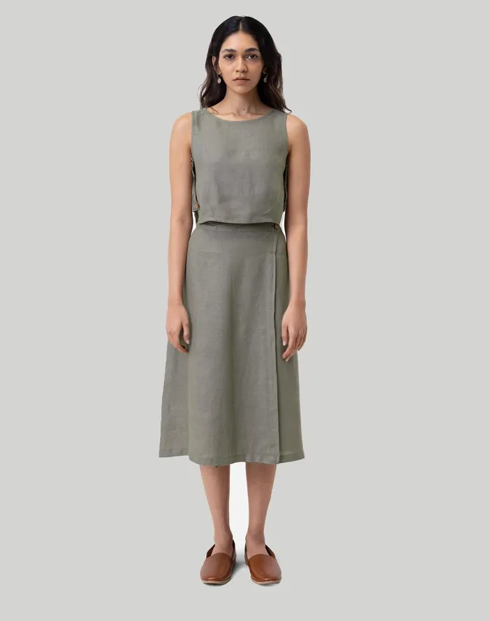Women Skirts Madewell Reistor Overlap Midi Skirt