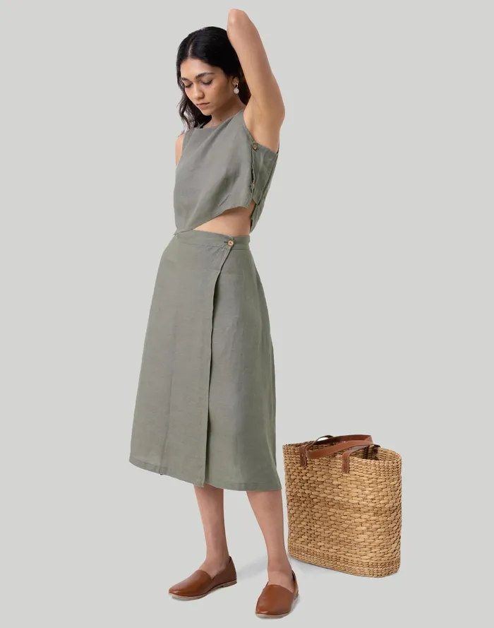 Women Skirts Madewell Reistor Overlap Midi Skirt