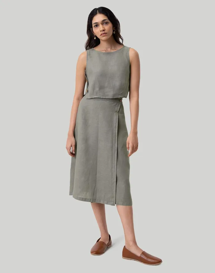 Women Skirts Madewell Reistor Overlap Midi Skirt
