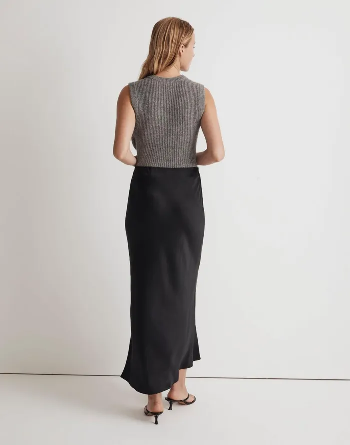 Women Skirts Madewell Satin Maxi Slip Skirt