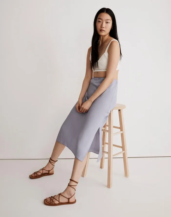 Women Skirts Madewell The Layton Midi Slip Skirt