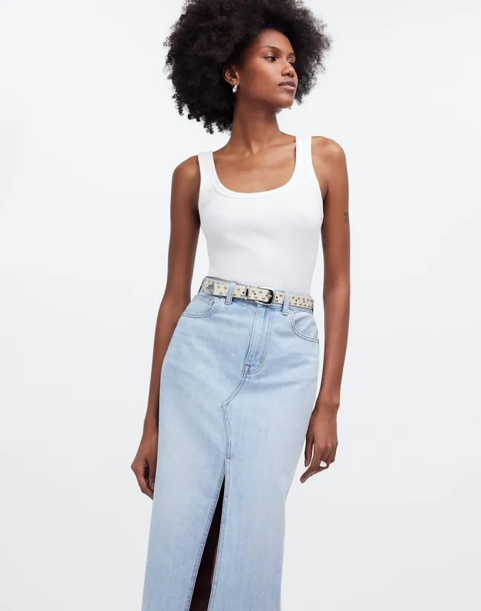 Women Skirts Madewell The Rilee Denim Midi Skirt