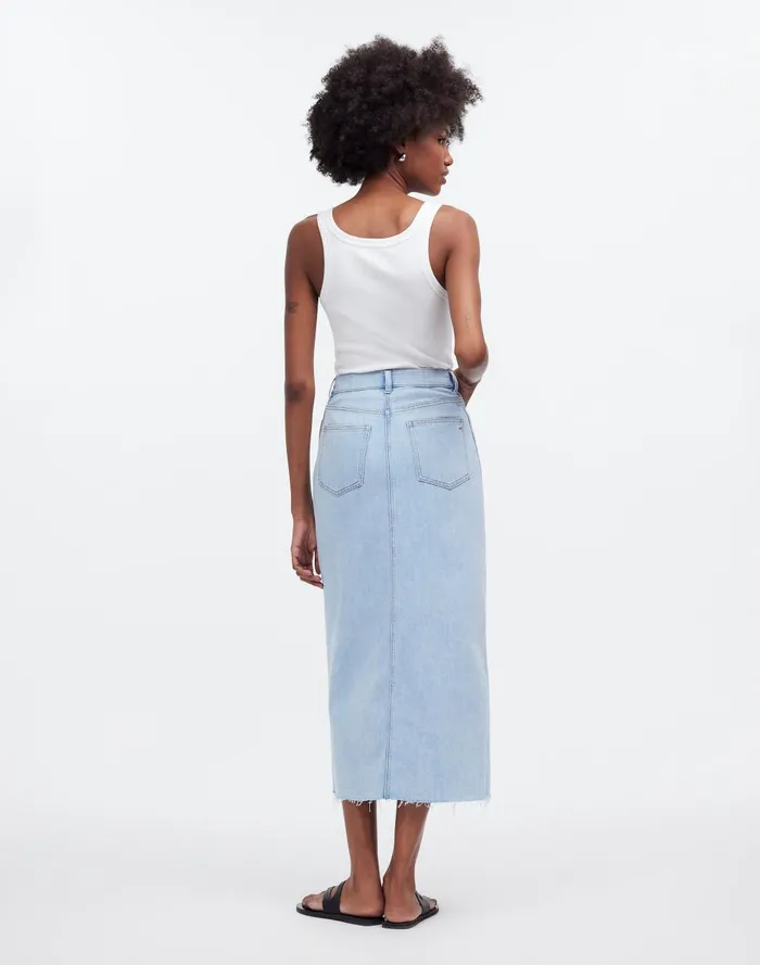 Women Skirts Madewell The Rilee Denim Midi Skirt