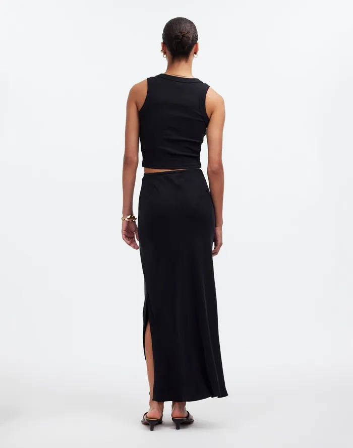 Women Skirts Madewell TieWaist Maxi Slip Skirt In Cupro Blend