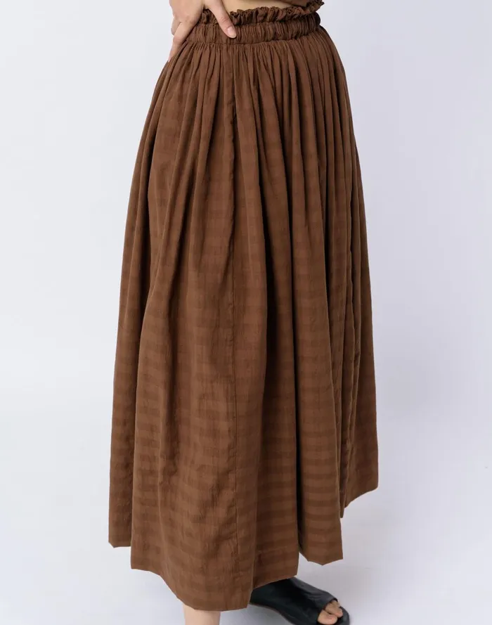 Women Skirts Madewell World Of Crow Antique Brown Pullon Skirt