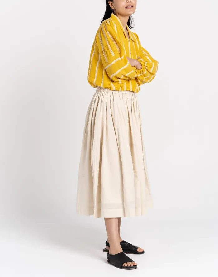 Women Skirts Madewell World Of Crow Pleated Midi Skirt In Off White