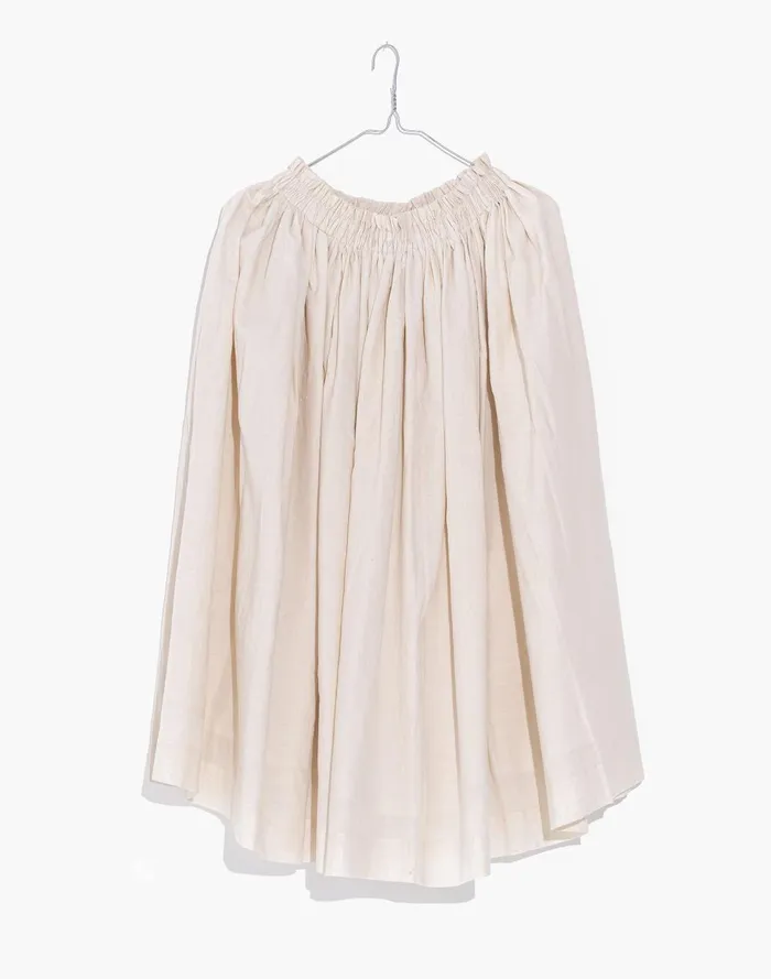 Women Skirts Madewell World Of Crow Pleated Midi Skirt In Off White