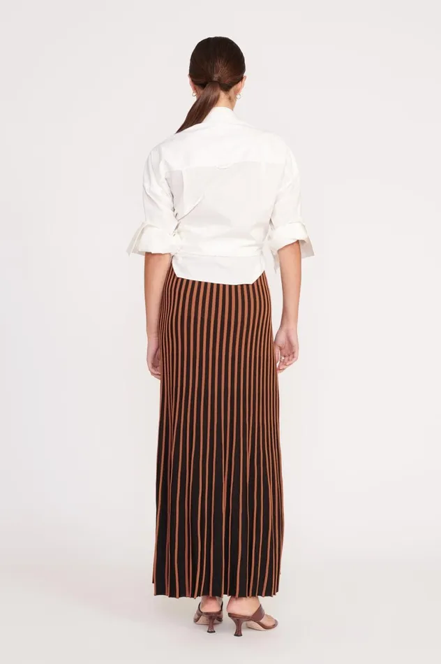 Women Skirts STAUD STAUD ALEIDA SKIRT TAN BLACK Women Skirts STAUD STAUD ALEIDA SKIRT TAN BLACK