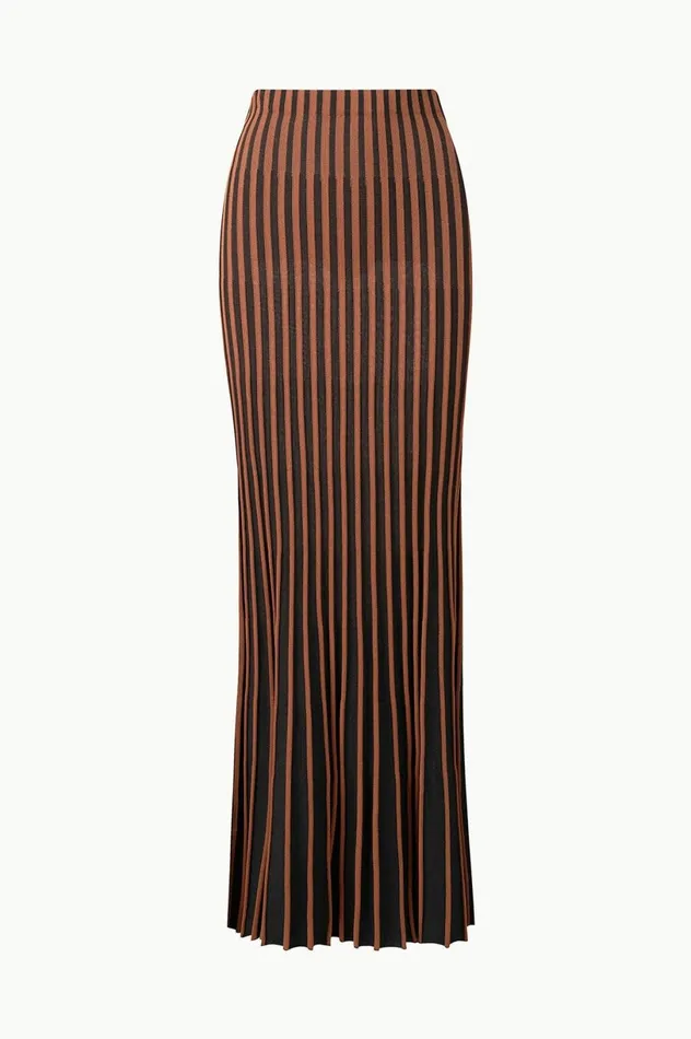 Women Skirts STAUD STAUD ALEIDA SKIRT TAN BLACK Women Skirts STAUD STAUD ALEIDA SKIRT TAN BLACK