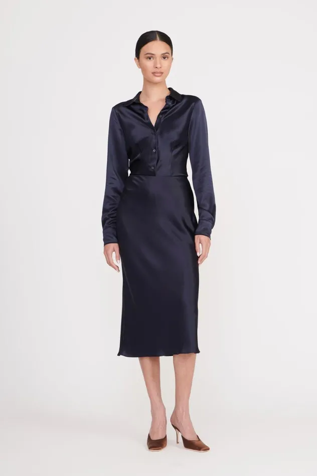 Women Skirts STAUD STAUD ANGELA SKIRT NAVY