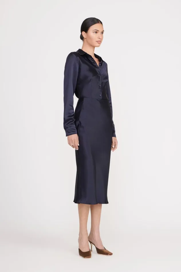 Women Skirts STAUD STAUD ANGELA SKIRT NAVY Women Skirts STAUD STAUD ANGELA SKIRT NAVY
