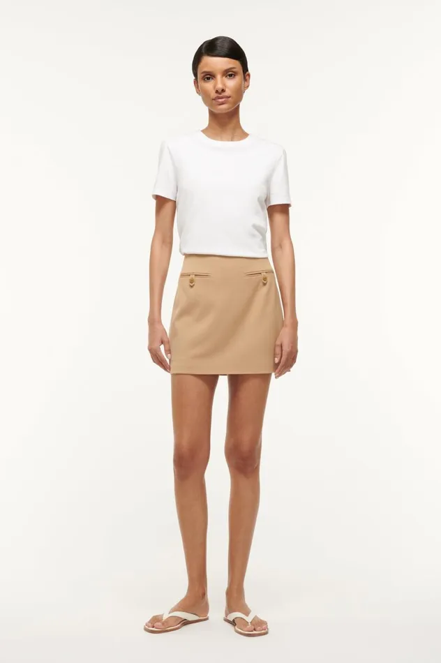 Women Skirts STAUD STAUD ANNETTE SKIRT CAMEL