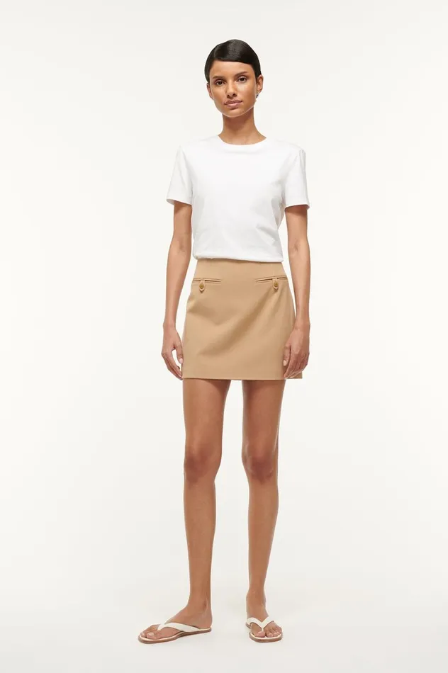 Women Skirts STAUD STAUD ANNETTE SKIRT CAMEL