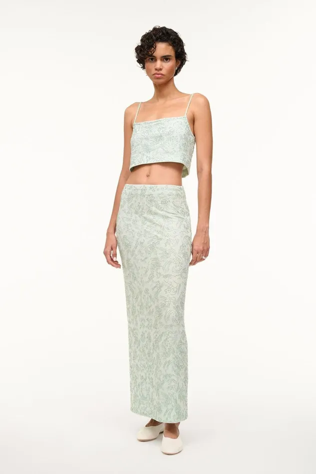 Women Skirts STAUD STAUD BARLETTA SKIRT CARIBBEAN