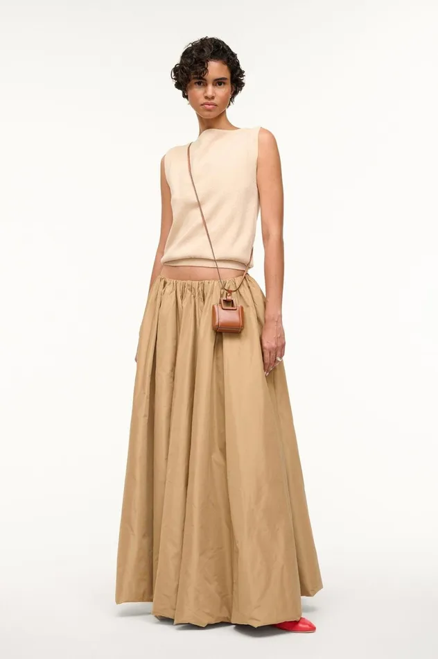 Women Skirts STAUD STAUD BELLAGIO SKIRT FAWN Women Skirts STAUD STAUD BELLAGIO SKIRT FAWN