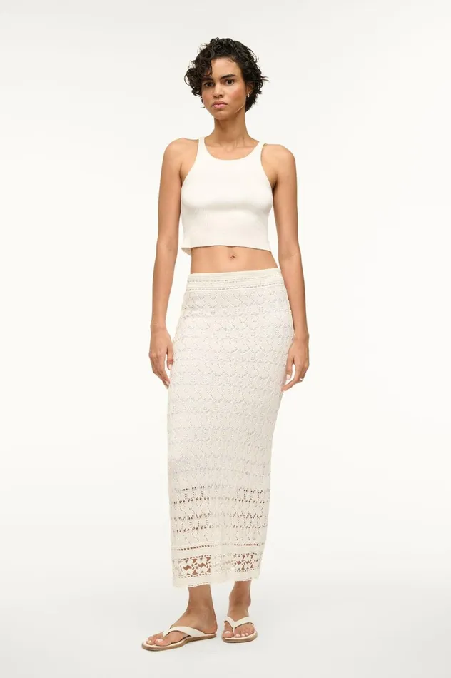 Women Skirts STAUD STAUD CALABRIA SKIRT WHITE