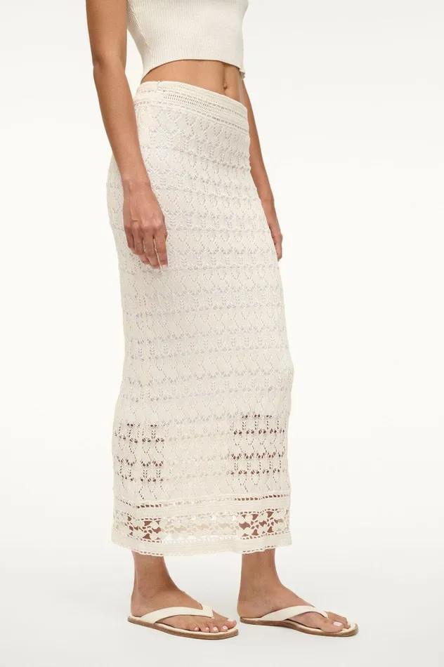 Women Skirts STAUD STAUD CALABRIA SKIRT WHITE Women Skirts STAUD STAUD CALABRIA SKIRT WHITE