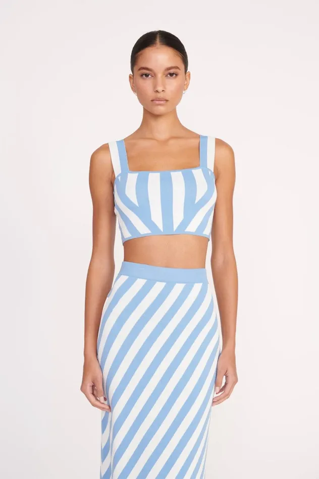 Women Skirts STAUD STAUD GIOVANNI SKIRT BLUE SEASHORE STRIPE Women Skirts STAUD STAUD GIOVANNI SKIRT BLUE SEASHORE STRIPE