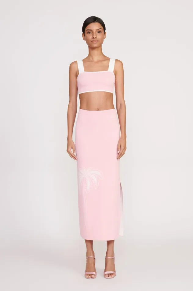 Women Skirts STAUD STAUD GIOVANNI SKIRT CHERRY BLOSSOM IVORY TOILE