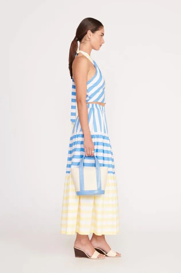 Women Skirts STAUD STAUD IDALINO SKIRT BUTTERCUP SEASHORE STRIPE