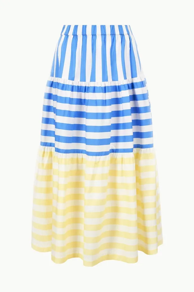 Women Skirts STAUD STAUD IDALINO SKIRT BUTTERCUP SEASHORE STRIPE