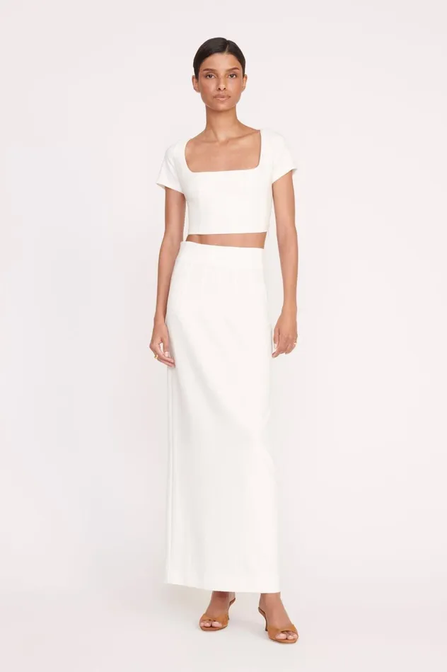 Women Skirts STAUD STAUD JEREMIAH SKIRT IVORY