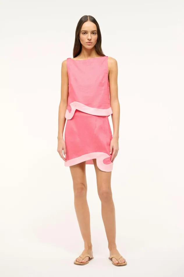 Women Skirts STAUD STAUD LEANDRO SKIRT CORAL PARADISE PEARL PINK
