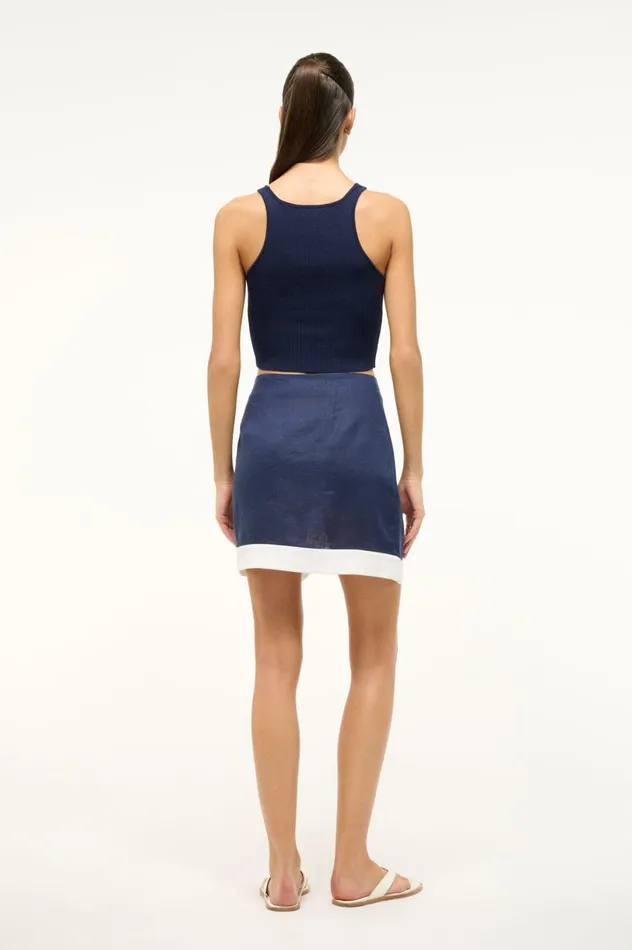 Women Skirts STAUD STAUD LEANDRO SKIRT NAVY WHITE Women Skirts STAUD STAUD LEANDRO SKIRT NAVY WHITE