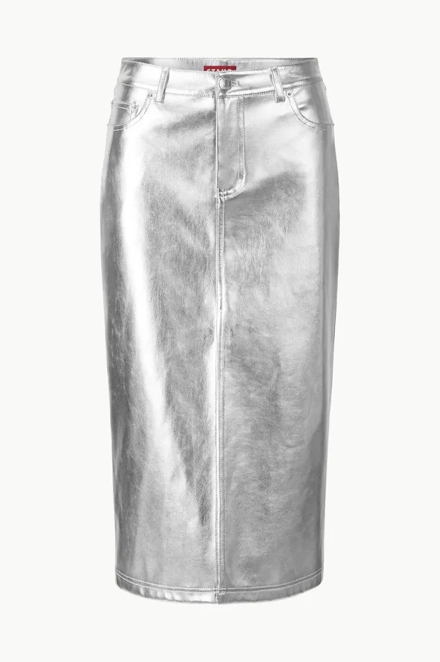 Women Skirts STAUD STAUD OAKLYN SKIRT SILVER Women Skirts STAUD STAUD OAKLYN SKIRT SILVER