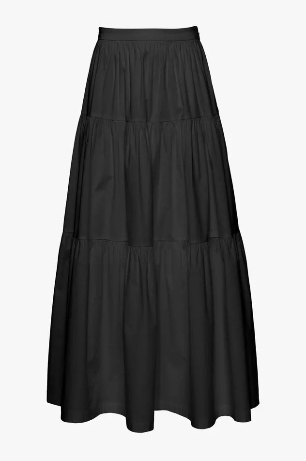 Women Skirts STAUD STAUD SEA SKIRT BLACK Women Skirts STAUD STAUD SEA SKIRT BLACK