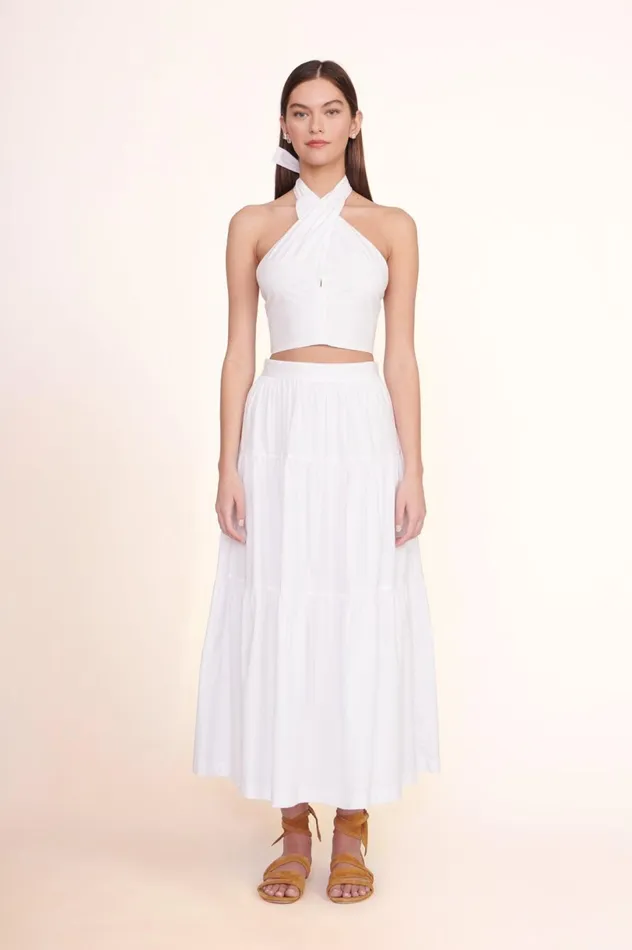 Women Skirts STAUD STAUD SEA SKIRT WHITE