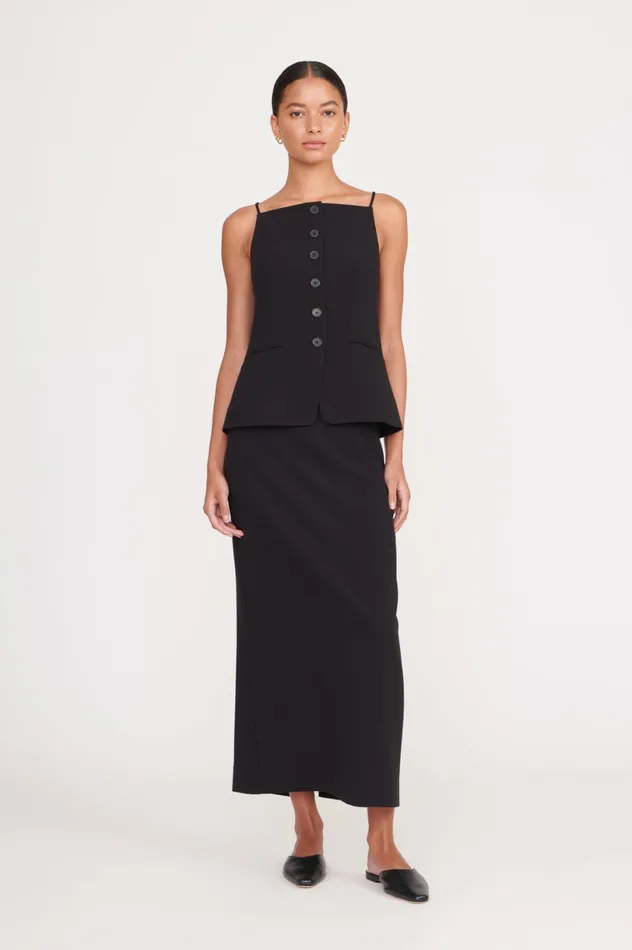 Women Skirts STAUD STAUD SMITH SKIRT BLACK