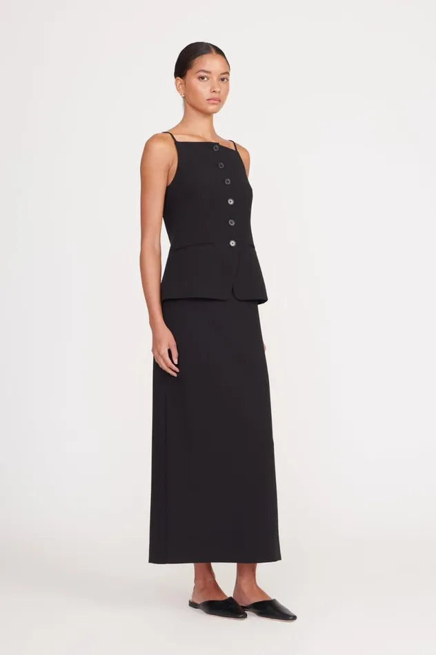 Women Skirts STAUD STAUD SMITH SKIRT BLACK Women Skirts STAUD STAUD SMITH SKIRT BLACK