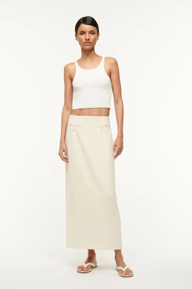 Women Skirts STAUD STAUD SMITH SKIRT ECRU