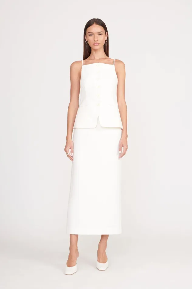 Women Skirts STAUD STAUD SMITH SKIRT ECRU Women Skirts STAUD STAUD SMITH SKIRT ECRU