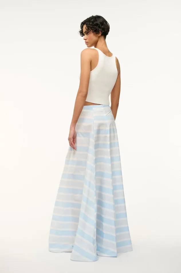 Women Skirts STAUD STAUD VINCENZO SKIRT ADRIATIC STRIPE Women Skirts STAUD STAUD VINCENZO SKIRT ADRIATIC STRIPE
