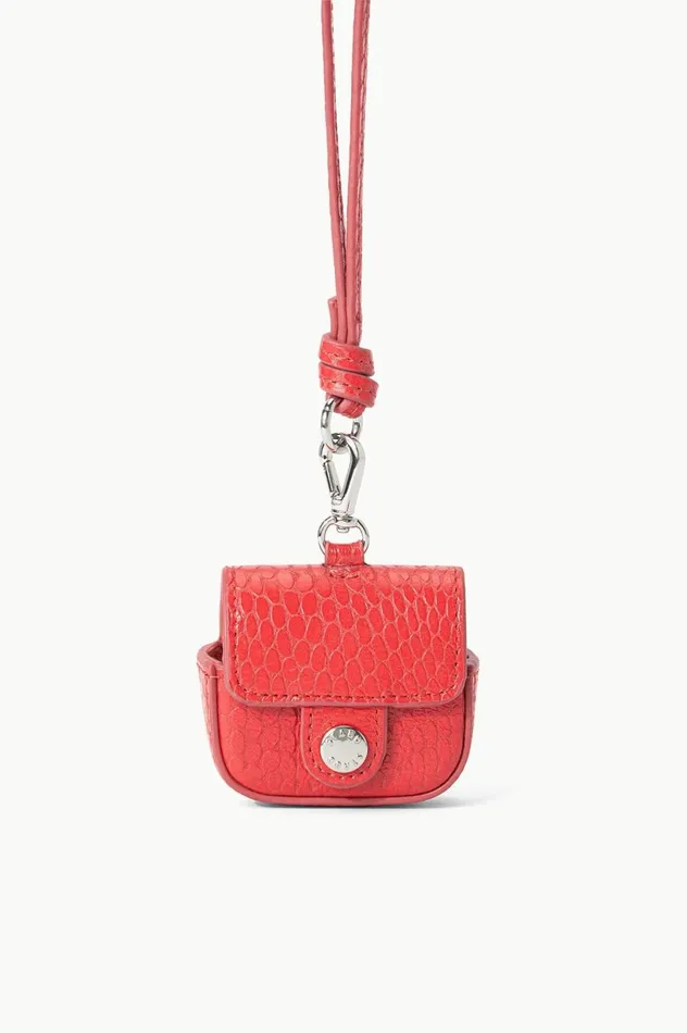 Women Small Leather Goods STAUD STAUD AIRPOD CASE RED ROSE