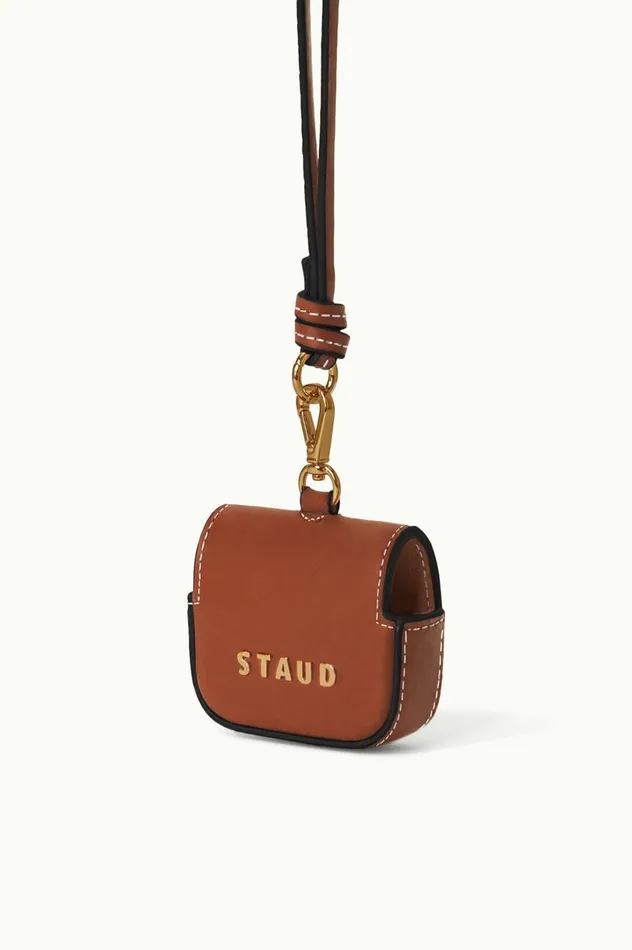 Women Small Leather Goods STAUD STAUD AIRPOD CASE TAN Women Small Leather Goods STAUD STAUD AIRPOD CASE TAN