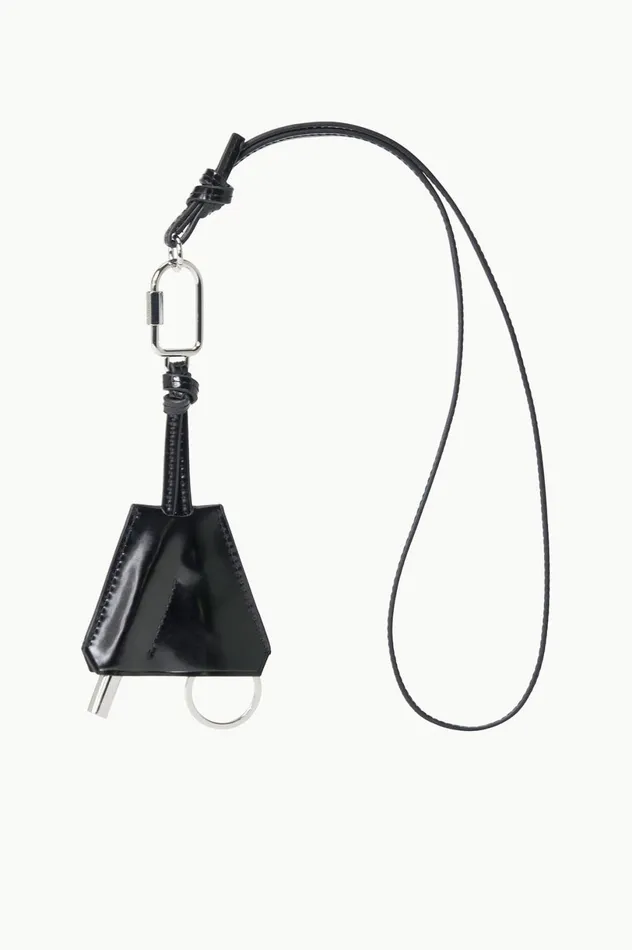 Women Small Leather Goods STAUD STAUD SAFETY WHISTLE KEY FOB BLACK