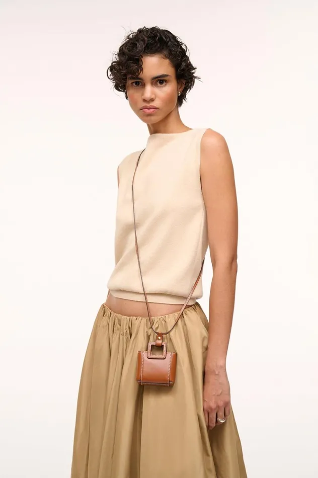 Women Small Leather Goods STAUD STAUD SHIRLEY MICRO NECKLACE TAN Women Small Leather Goods STAUD STAUD SHIRLEY MICRO NECKLACE TAN