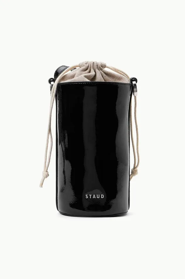 Women Small Leather Goods STAUD STAUD WATER BOTTLE BAG BLACK PATENT Women Small Leather Goods STAUD STAUD WATER BOTTLE BAG BLACK PATENT