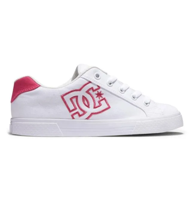 Women Sneakers DC Women039s Chelsea Shoes WhiteCrazy Pink