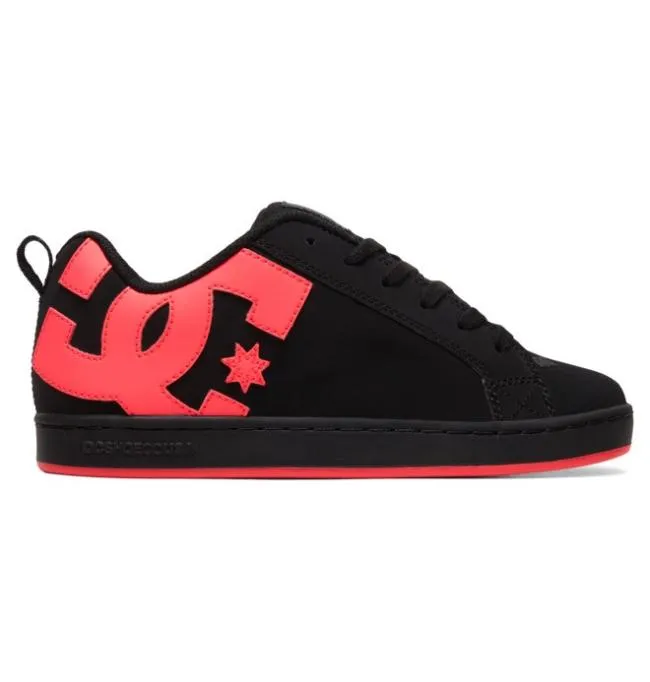 Women Sneakers DC Women039s Court Graffik Shoes BlackHot Pink